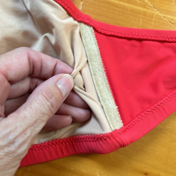 J CREW S Belvedere Red Ruffle Bikini Top - Picture 7 of 7